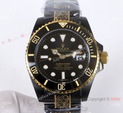 High Quality Rolex Submariner Two Tone Tattoo Watch 40mm